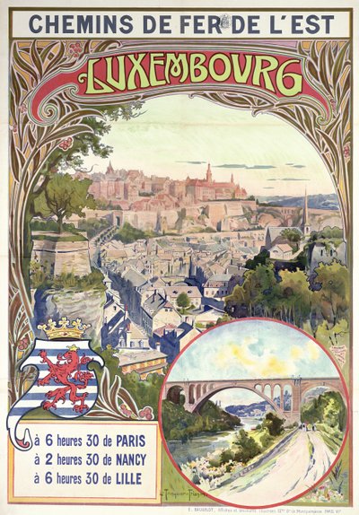 Poster pubblicitario per il Lussemburgo, c.1900 da pseudonym of Trinquier, Louis Trinquier Trianon